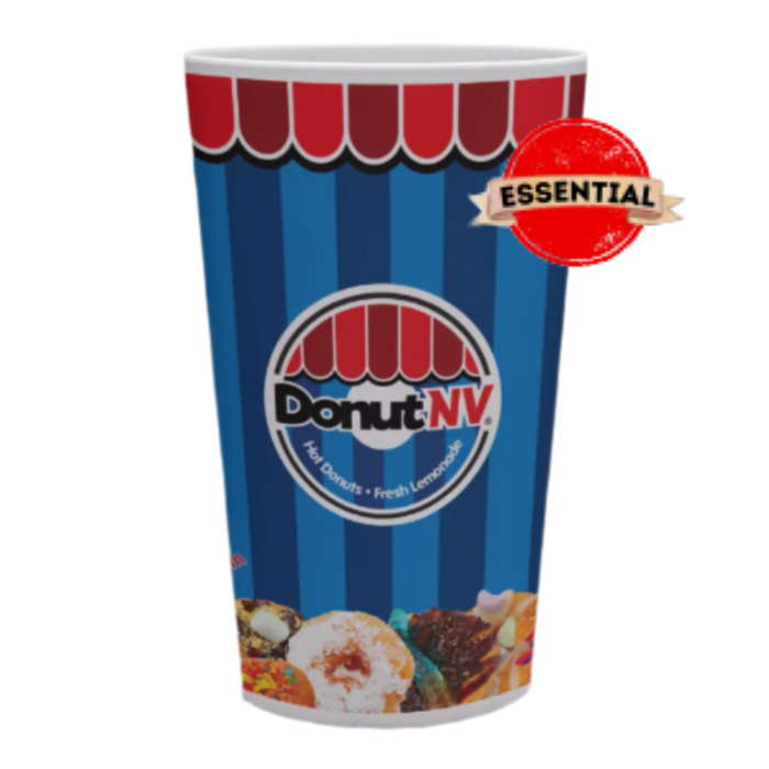 16oz DonutNV Paper Cups with Lids (1000/case)